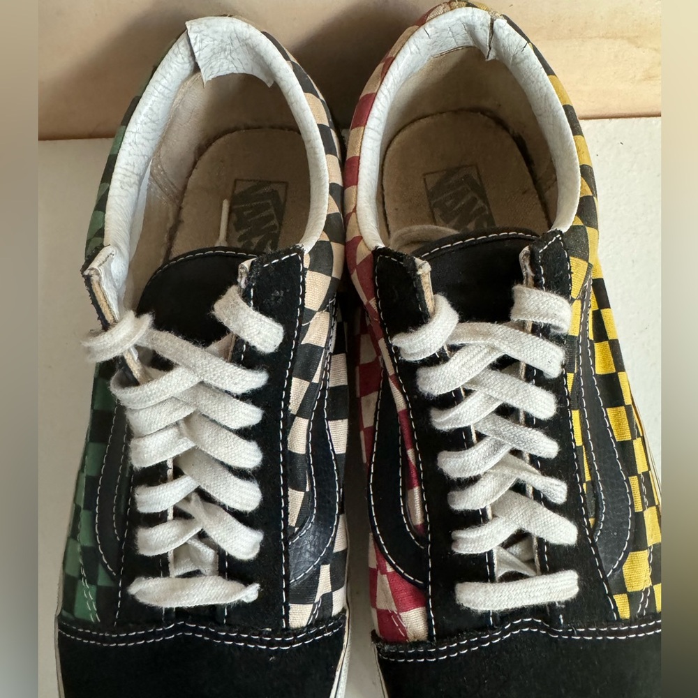 Vans Old Skool Checkerboard Multi Color Rasta Siz… - image 6